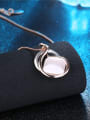 thumb Double Color Design Round Shaped Opal Necklace 1