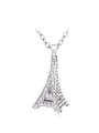 thumb Fashion Eiffel Tower Rhinestones Necklace 0