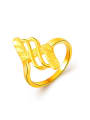 thumb Exquisite 24K Gold Plated Twist Design Copper Ring 0