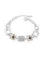 thumb Simple Square austrian Crystals Alloy Bracelet 2