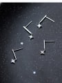 thumb Zircon Star Earrings of sterling silver meteors 3