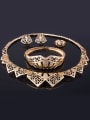 thumb 2018 2018 2018 2018 Alloy Imitation-gold Plated Vintage style Hollow Four Pieces Jewelry Set 1