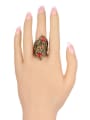 thumb Retro style Personalized Hollow Resin stones Alloy Ring 1
