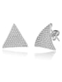 thumb Triangle Zircon stud Earring 0