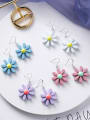 thumb Alloy With Platinum Plated Cute Flower Hook Earrings 1
