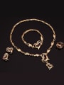 thumb Alloy Imitation-gold Plated Fashion Artificial Stones Heart-shaped Four Pieces Jewelry Set 1