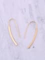 thumb Titanium With Gold Plated Simplistic Irregular Hook Earrings 3