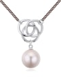 thumb Fashion Double Color Plated Imitation Pearl Alloy Necklace 2
