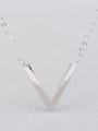 thumb Simple V-shaped Silver Women Necklace 0