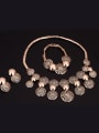 thumb Alloy Imitation-gold Plated Vintage style Round-shaped Hollow Four Pieces Jewelry Set 1