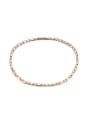 thumb Exquisite Rose Gold Plated Geometric Shaped Titanium Necklace 0