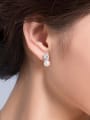 thumb 2018 Freshwater Pearl Zircon stud Earring 1