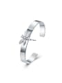 thumb Simple Dragonfly Silver Plated Bangle 0