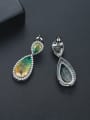 thumb Copper With White Gold Plated Fashion Water Drop Drop Earrings 2