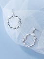 thumb 925 Sterling Silver With Silver Plated Personality Safflower Ring Stud Earrings 3