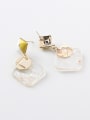 thumb Alloy With Acrylic Simplistic Square Drop Earrings 0