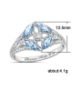 thumb Copper With Platinum Plated Delicate Hollow Flower Band Rings 2