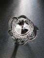 thumb Retro style Grey Glass Stone Crystals Alloy Ring 1