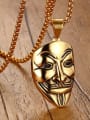thumb Personality Gold Plated Mask Shaped High Polished Pendant 1
