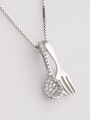 thumb 925 Sterling Silver With Cubic Zirconia Fashion tableware Necklaces 1