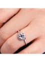 thumb Fashionable Zircons Women White Gold Plated Ring 1