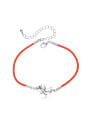 thumb Simple Little Dog Red Rope 925 Silver Bracelet 0