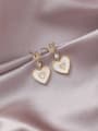 thumb Alloy With Gold Plated Simplistic Crown Heart Drop Earrings 1