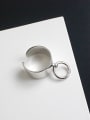 thumb Personalized Smooth Silver Opening Ring 2