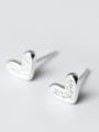 thumb S925 Silver Love-shape stud Earring 1
