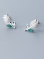 thumb 925 Sterling Silver With Silver Plated Fashion Tulip Stud Earrings 1