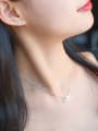 thumb S925 silver hollow small plane necklace 1