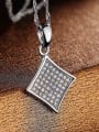 thumb Temperament Rhombus Shaped Zircon Pendant 0