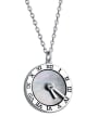thumb 925 Sterling Silver With Shell Roman digital clock  Necklaces 0