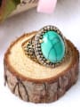 thumb Personalized Oval Turquoise stone Gold Plated Alloy Ring 2