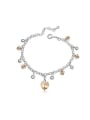 thumb Simple Little Cubic Heart-shaped austrian Crystals Alloy Bracelet 1