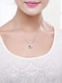 thumb Fashion Heart shaped Crystal Rhinestones Necklace 1