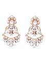 thumb Retro Fashion Women Artificial Pearls Drop Earrings 0