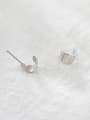 thumb Sterling Silver personality minimalist geometric Mini Curve ear studs 2