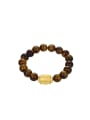 thumb Copper Alloy Gold Plated Classical Buddha Beads Men Bracelet 0