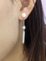 thumb Fashion Freshwater Pearl Zircon drop earring 1