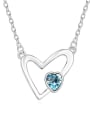 thumb Simple Hollow Heart Pendant Cubic austrian Crystal Alloy Necklace 4