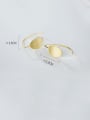 thumb 925 Sterling Silver With Gold Plated Personality Oval Hook Earrings 3