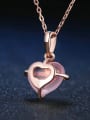 thumb Love Hibiscus Butterfly Knot Rose Gold Plated Pendant 2