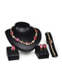 thumb Alloy Imitation-gold Plated Fashion Stones Four Pieces Jewelry Set 0