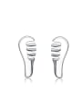 thumb Lovely Small Comb Silver Stud Earrings 0