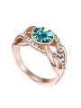 thumb Fashion Cubic austrian Crystals Champagne Gold Plated Ring 4