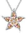 thumb Simple Marquise austrian Crystals Flowery Alloy Necklace 4