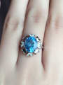 thumb Fashion Sapphire Gemstones Flowery Ring 1