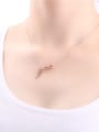 thumb Hollow Simple Geometric digital Clavicle Necklace 0