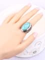 thumb Personalized Turquoise Stone Hollow Alloy Ring 1